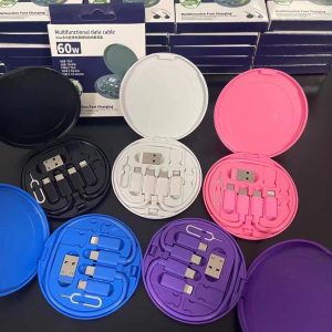 60W 5-in-1 multifunctional fast charging data cable