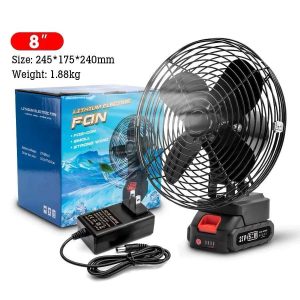 Portable lithium 8 inch fan